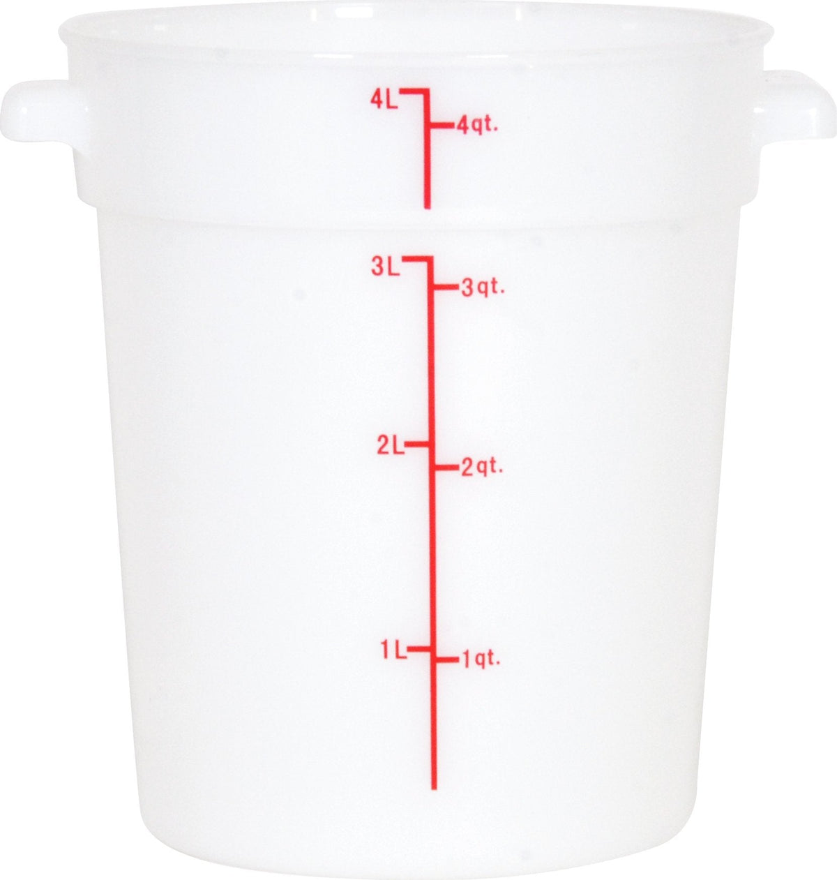 Omcan - 4 QT White Polypropylene Round Food Storage Container, Pack of 20 - 80187
