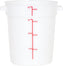 Omcan - 4 QT White Polypropylene Round Food Storage Container, Pack of 22 - 80187