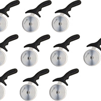 Omcan - 4” R-Style Pizza Cutter with Black Handle, Pack of 10 - 12806