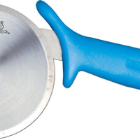 Omcan - 4” R-Style Pizza Cutter with Blue Handle, Pack of 10 - 12811