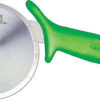 Omcan - 4” R-Style Pizza Cutter with Green Handle, Pack of 10 - 18841
