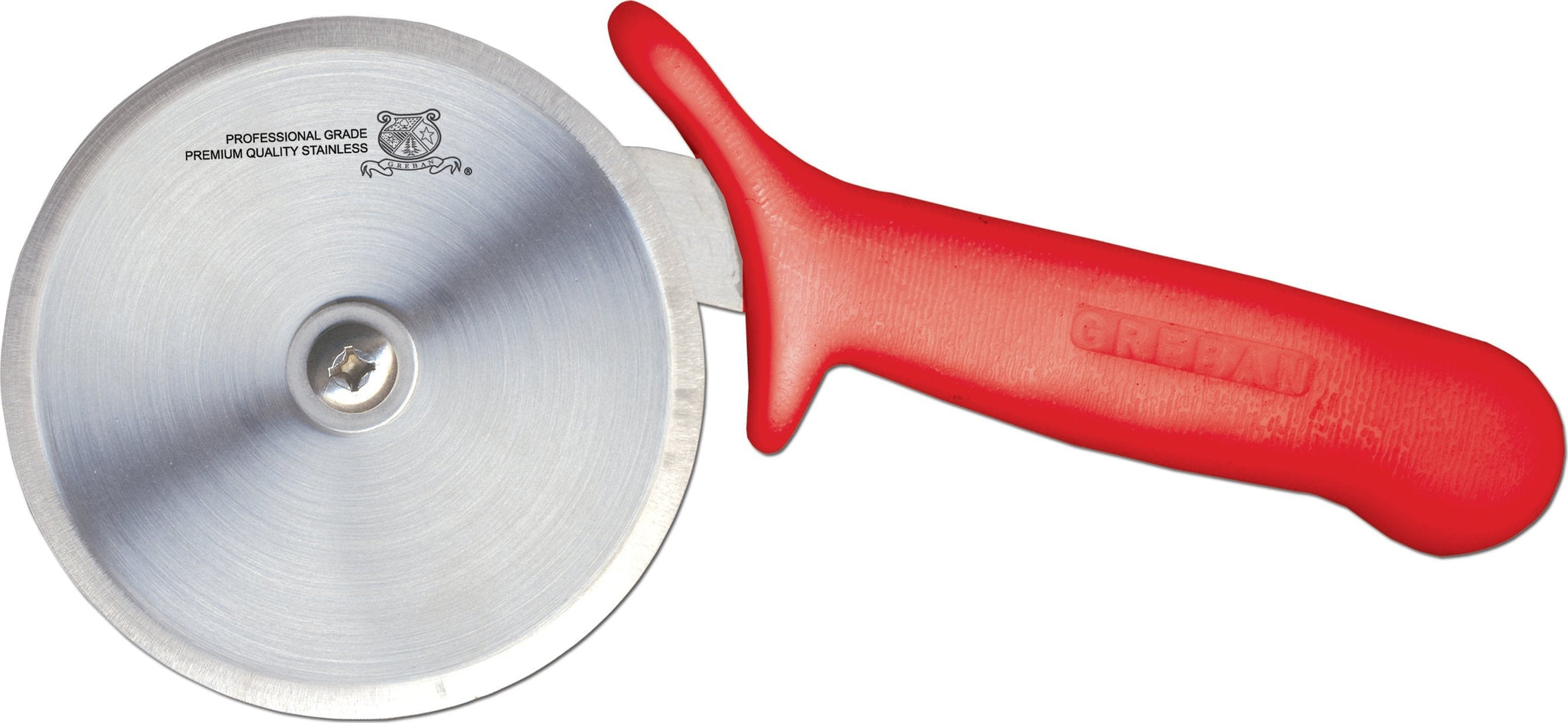 Omcan - 4” R-Style Pizza Cutter with Red Handle, 10/cs - 12813