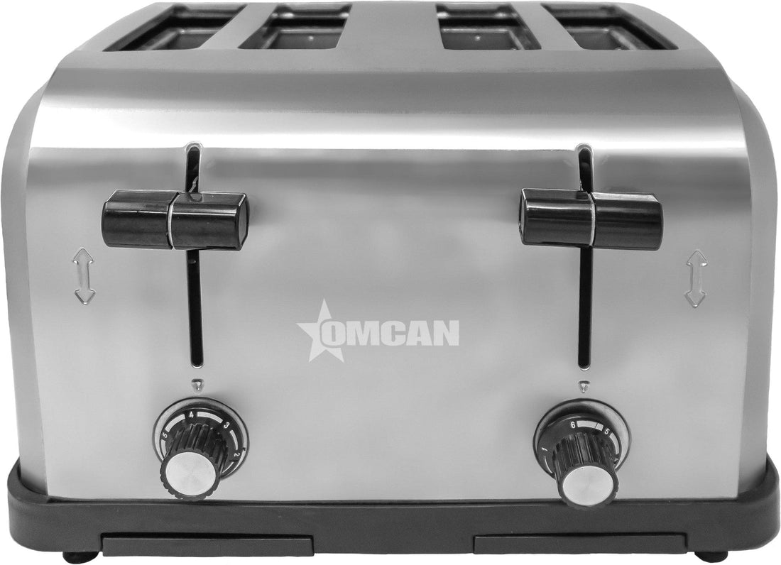 Omcan - 4-Slot Stainless Steel Commercial Standard Duty Pop Up Toaster - 44517