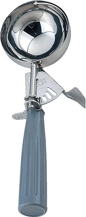 Omcan - 4 oz Grey Ice Cream Scoop, Pack of 10 - 34841
