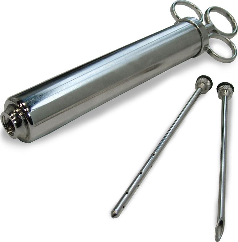 Omcan - 4 oz. Long Flavour/Marinade Injector with 2 Needles - 10484