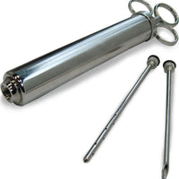 Omcan - 4 oz. Long Flavour/Marinade Injector with 2 Needles, Pack of 2 - 10484
