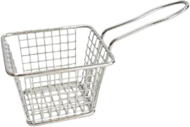 Omcan - 4″ x 4″ x 3″ Square Stainless Steel Mini Serving Basket, Pack of 15 - 81174