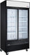 Omcan - 40” Glass 2 Sliding Door Black Merchandiser Refrigerator - 50131