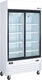 Omcan - 40” Glass 2 Sliding Door White Merchandiser Refrigerator - 50127