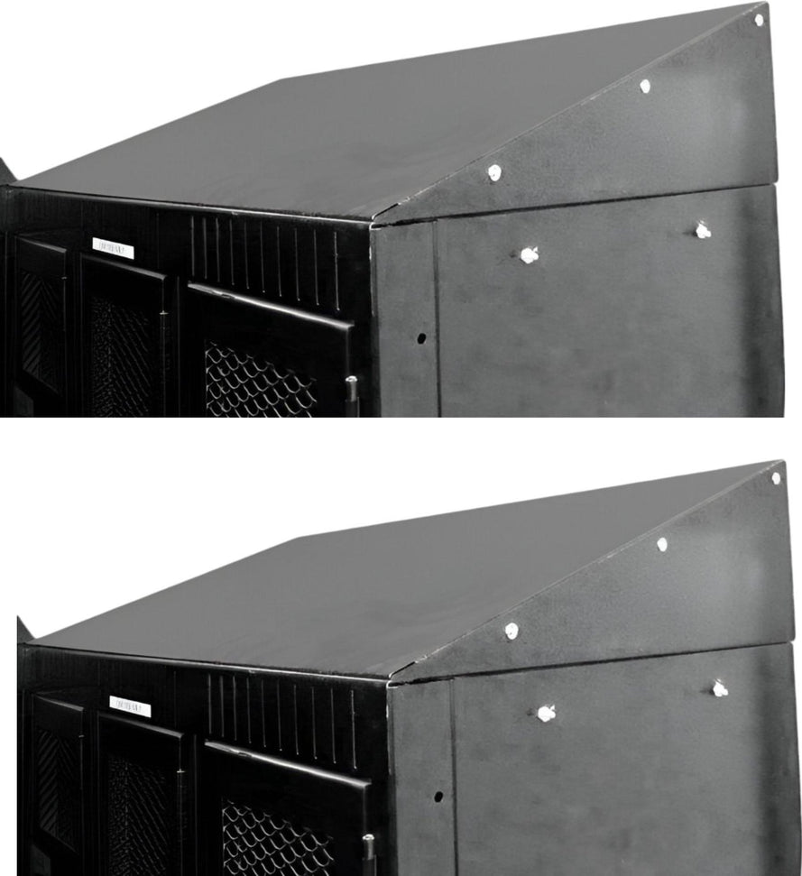 Omcan - 40" X 26" X 9" Black Slope Top for 3 Bank Locker, Pack of 2 - 43402