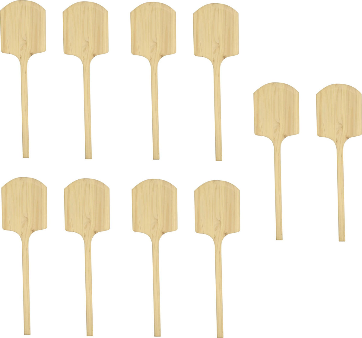Omcan - 42" Wooden Pizza Peel (12" x 14"), Pack of 5 - 80602