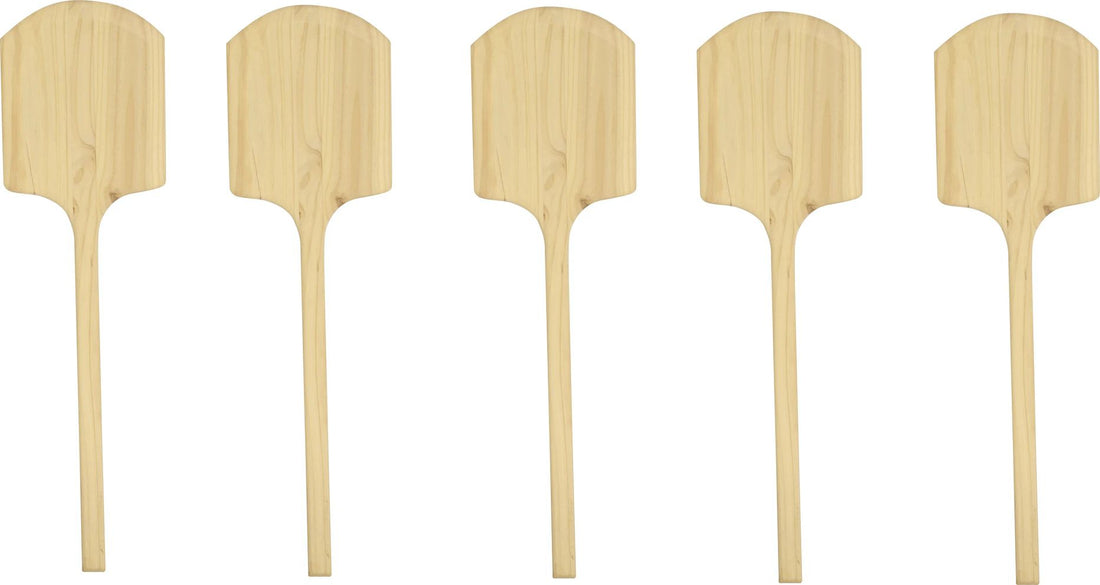 Omcan - 42" Wooden Pizza Peel (16" x 18"), Pack of 4 - 80607
