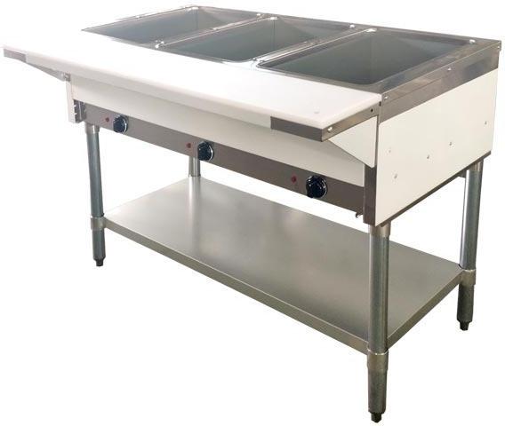 Omcan - 44" Electric Hot Food Table with Cutting Board & Undershelf - FW-CN-0003-H