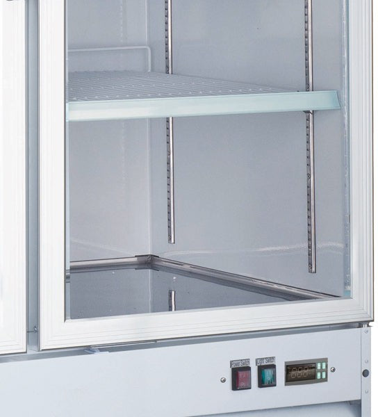 Omcan - 44.8 Cu.Ft. White Display Freezer With Double Glass Door - 50075