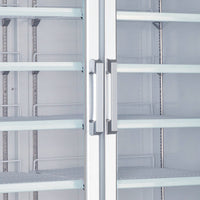 Omcan - 44.8 Cu.Ft. White Display Freezer With Double Glass Door - 50075