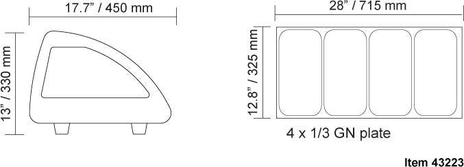 Omcan - 45" Refrigerated Sushi Showcase (1.48 Cu. Ft.) - RS-CN-0043-SC