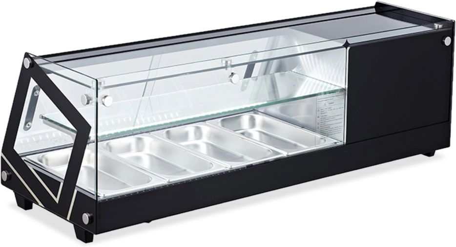 Omcan - 45" Refrigerated Sushi Showcase with Flat Glass and 44 L Capacity - RS-CN-0044