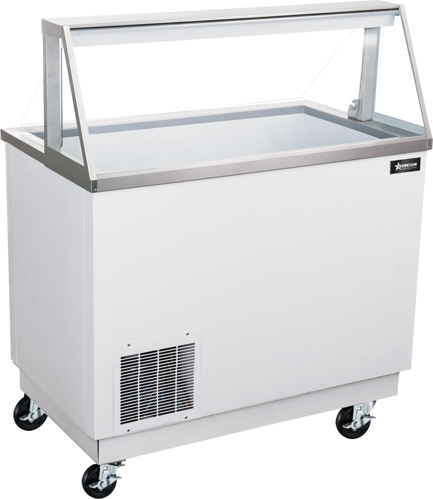 Omcan - 47” Ice Cream Dipping Display with Sneeze Guard - 50120