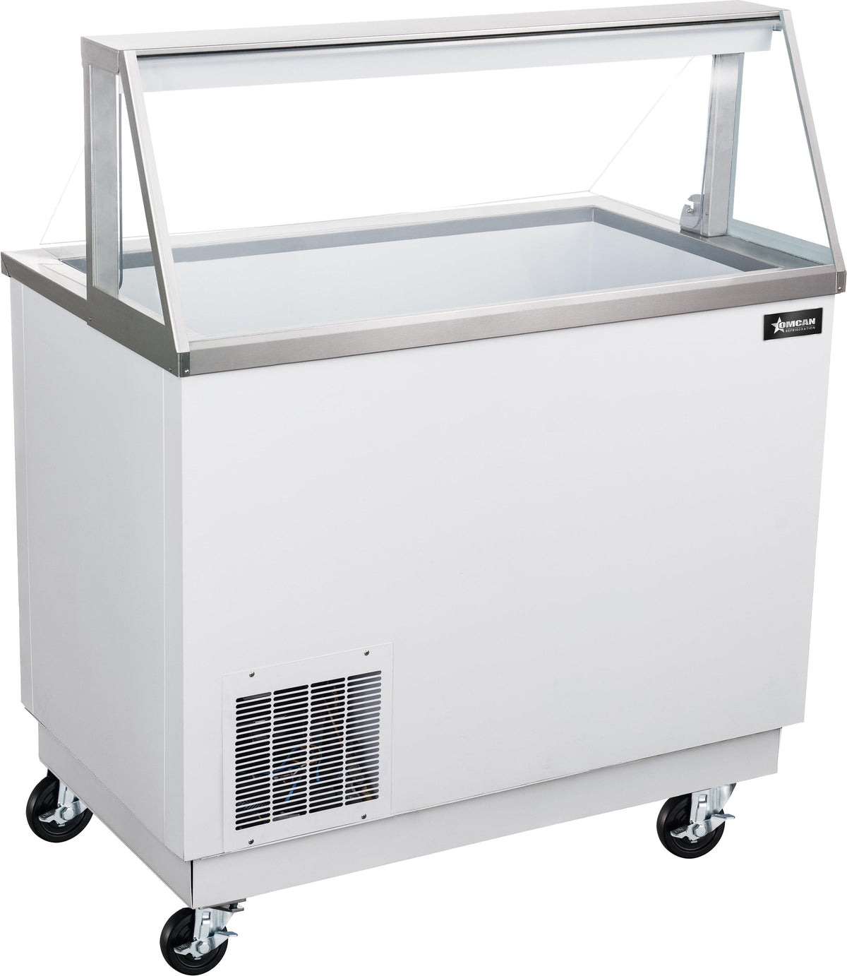 Omcan - 47” Ice Cream Dipping Display with Sneeze Guard - 50120