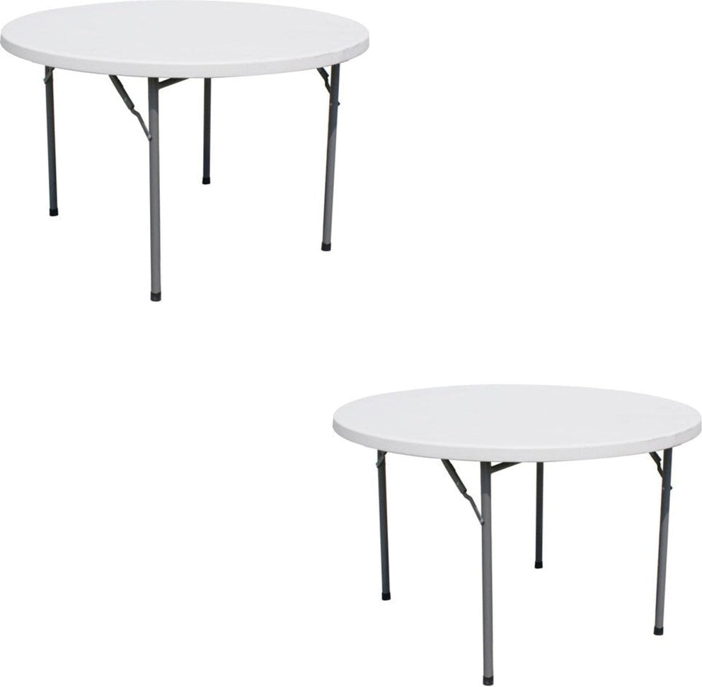 Omcan - 47" Solid Round Folding Table, Pack of 2 - 44490