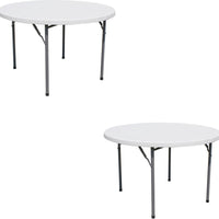 Omcan - 47" Solid Round Folding Table, Pack of 2 - 44490