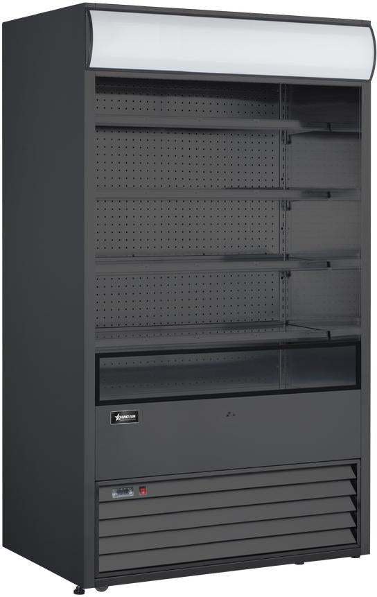 Omcan - 48″ Grab-and-Go Open Refrigerated Floor Self-Serve Black Display Case - 48266
