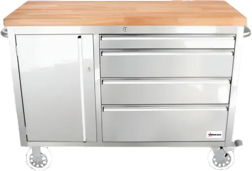 Omcan - 48" Mobile Working Bench with 4 Drawers & 1 Door - 48592