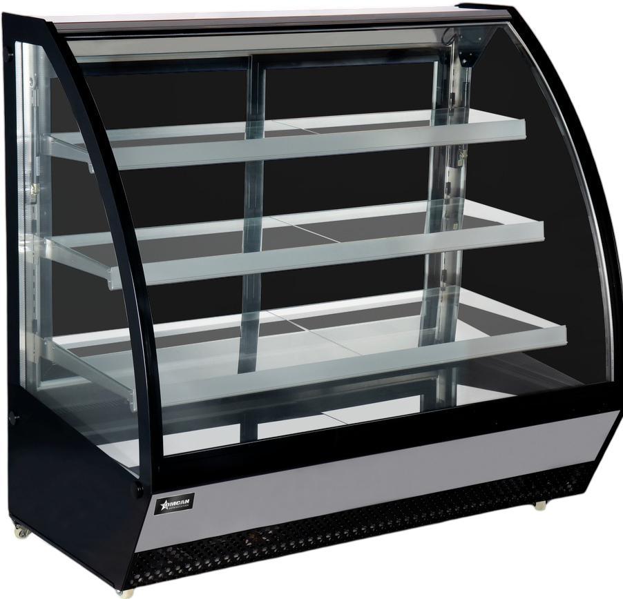 Omcan - 48″ Refrigerated Floor Showcase with Curved Glass - 48352