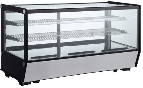 Omcan - 48″ Square Glass Countertop Refrigerated Display with 202 Liters Capacity - 47279