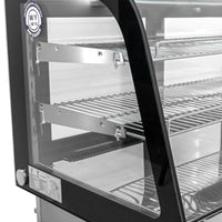 Omcan - 48" Stainless Steel Countertop Drop-in Curved Glass Refrigerated Display Showcase - 47561