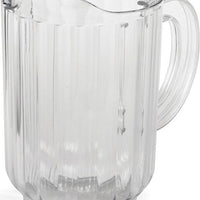 Omcan - 48 oz Clear Polycarbonate Water Pitcher (1.4 L), Pack of 20 - 80088