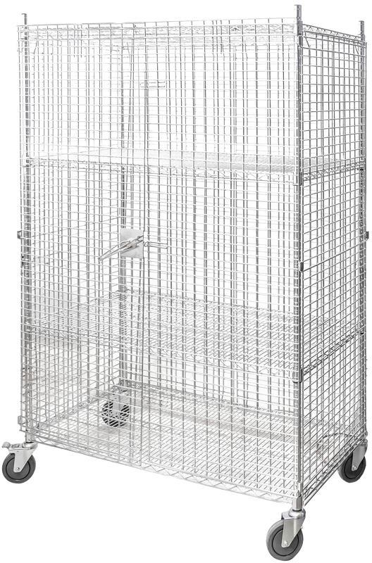 Omcan - 48″ x 24″ x 61″ Chrome Mobile Security Cage *PANELS ONLY - 44540
