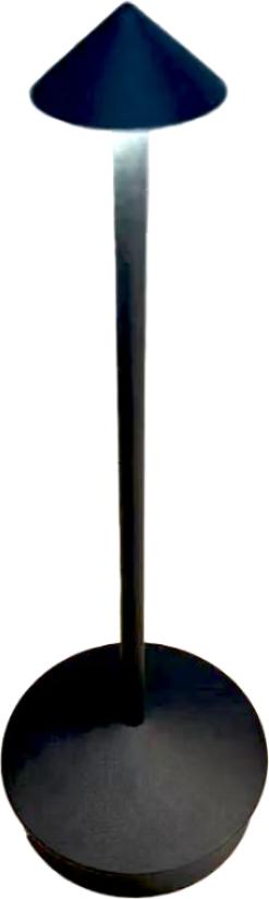 Omcan - 4.13” x 11.8” Black LED Rechargeable Table Lamp, Pack of 4 - 48283