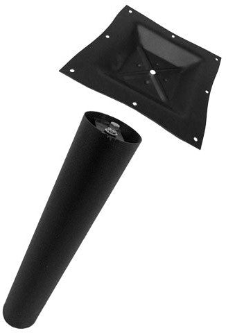 Omcan - 4.5" D x 28.5" H Black Column with Square Top Spider, Pack of 3 - 43207