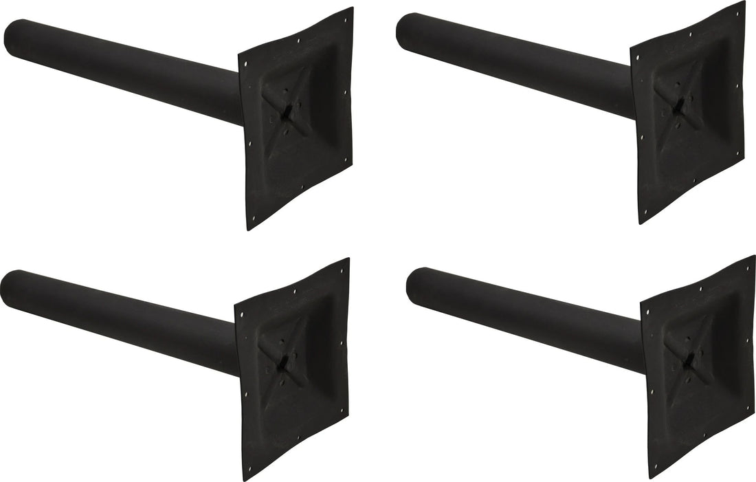 Omcan - 4.5" D x 28.5" H Black Column with Square Top Spider, Pack of 3 - 43207