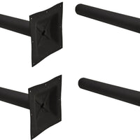 Omcan - 4.5" D x 28.5" H Black Column with Square Top Spider, Pack of 3 - 43207