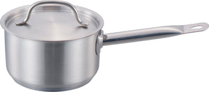 Omcan - 4.5 QT Stainless Steel Sauce Pan with Cover, 4/cs - 80433