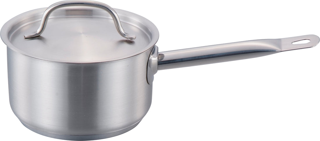 Omcan - 4.5 QT Stainless Steel Sauce Pan with Cover, Pack of 4 - 80433