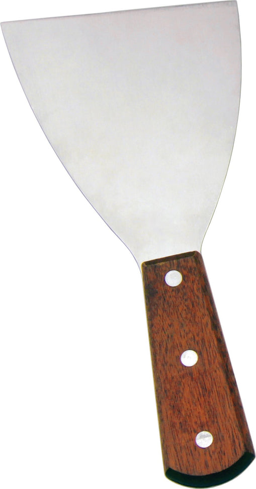 Omcan - 4.5” x 3” Pan Scraper with Wood Handle, Pack of 30 - 80047