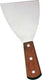 Omcan - 4.5” x 3” Pan Scraper with Wood Handle, Pack of 20 - 80047