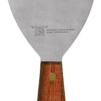 Omcan - 4.5” x 4” Greban Pan Scraper with Wood Handle, Pack of 10 - 23738