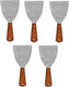 Omcan - 4.5” x 4” Greban Pan Scraper with Wood Handle, Pack of 10 - 23738