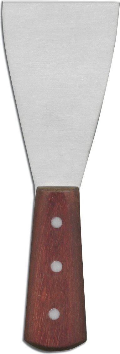 Omcan - 4.75” x 3” Pan Scraper with Wood Handle, Pack of 10 - 14144