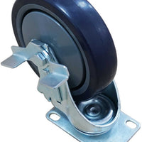 Omcan - 5" Caster with Brake For Worktables With Cabinet, Sliding Door and Drawers, Pack of 10 - 46585