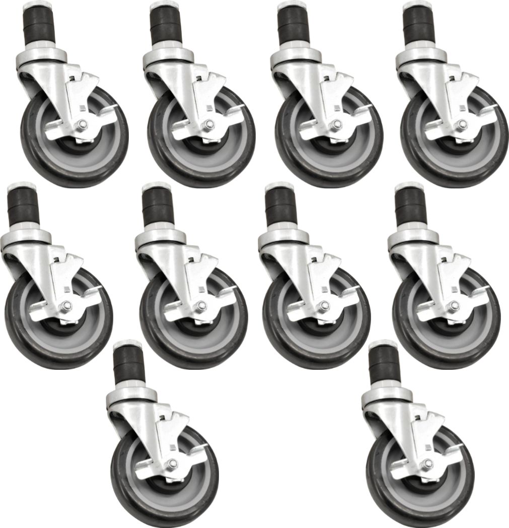 Omcan - 5" Industrial Caster For Worktables With Brakes, Pack of 10 - 14395