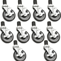 Omcan - 5" Industrial Caster For Worktables With Brakes, Pack of 10 - 14395