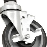Omcan - 5" Industrial Caster For Worktables With Brakes, Pack of 4 - 14395-4