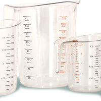 Omcan - 5 PC Clear Polycarbonate Measuring Cup Pack, Pack of 48 - 80575