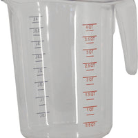 Omcan - 5 Piece Clear Polycarbonate Measuring Cup Pack, Pack of 5 - 80575