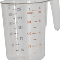 Omcan - 5 Piece Clear Polycarbonate Measuring Cup Pack, Pack of 5 - 80575
